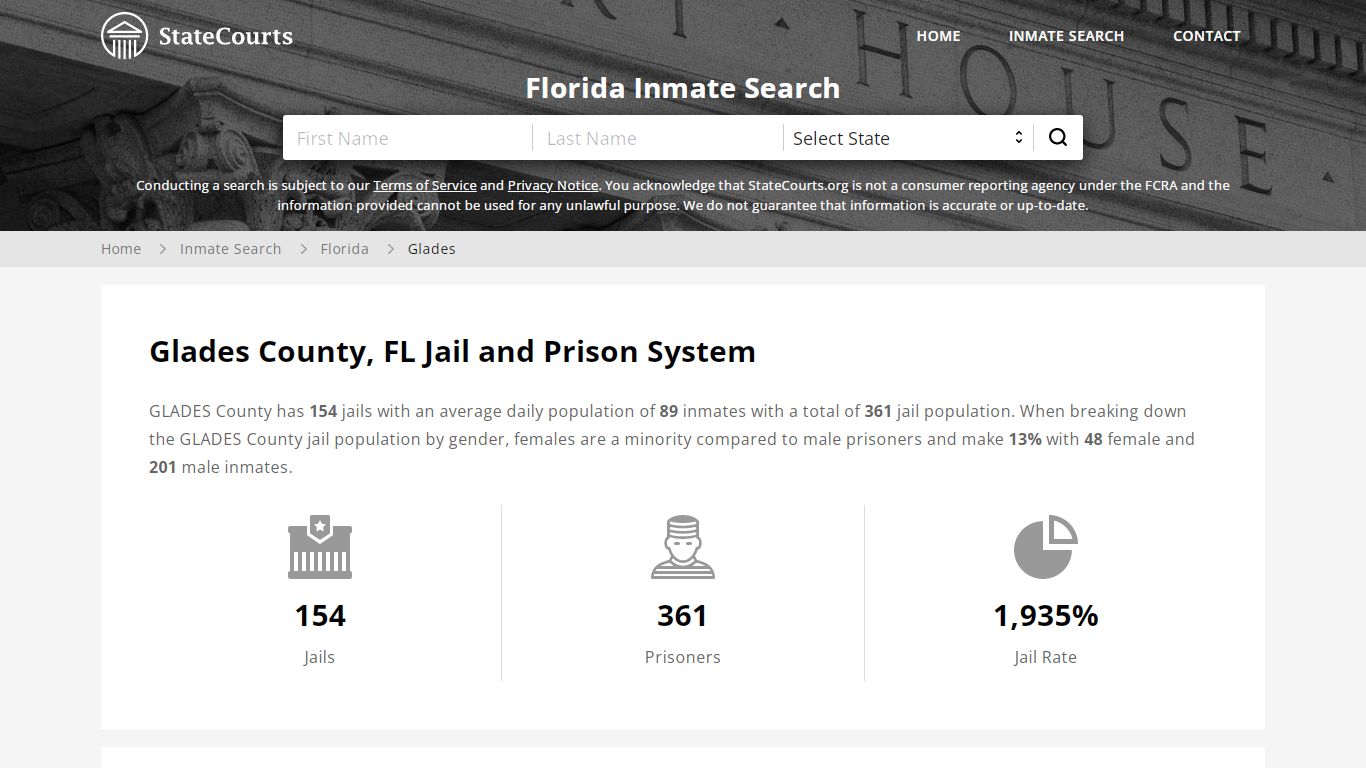 Glades County, FL Inmate Search - StateCourts